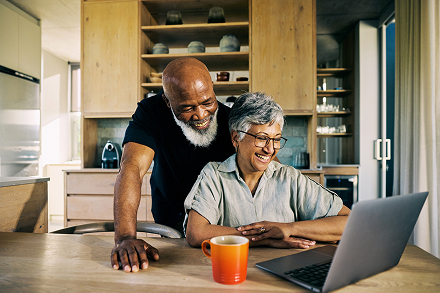 couple looking over their finances